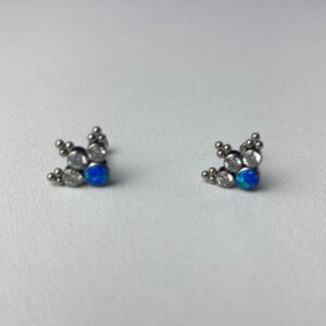 LABRET DECORADO OPALO TITANIO
