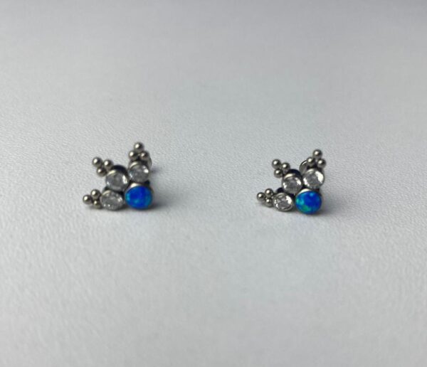 LABRET DECORADO OPALO TITANIO