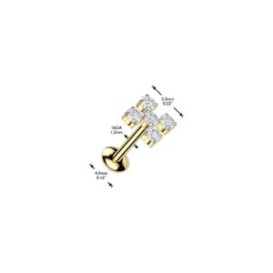 LABRET CRUZADA C TITANIO TIL470